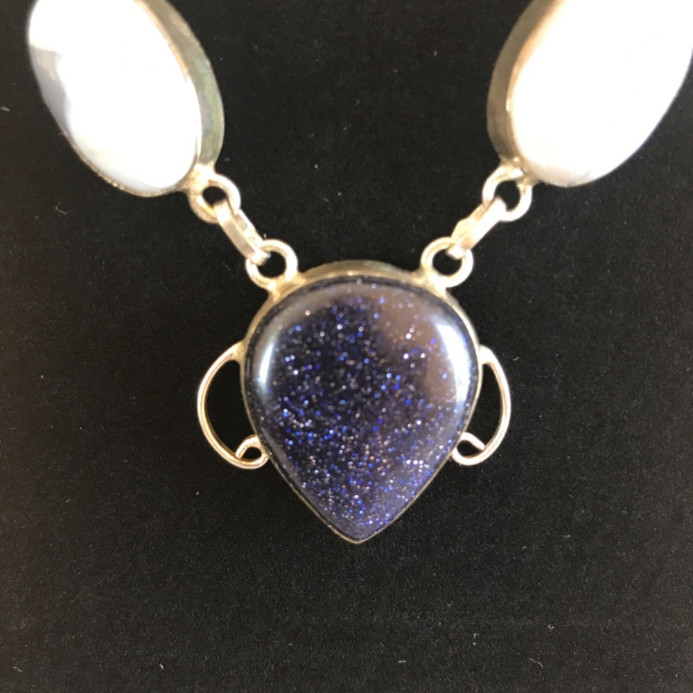 Silver Plated Gem Necklace Set- EUC 2/$25 - Picture 9 of 13